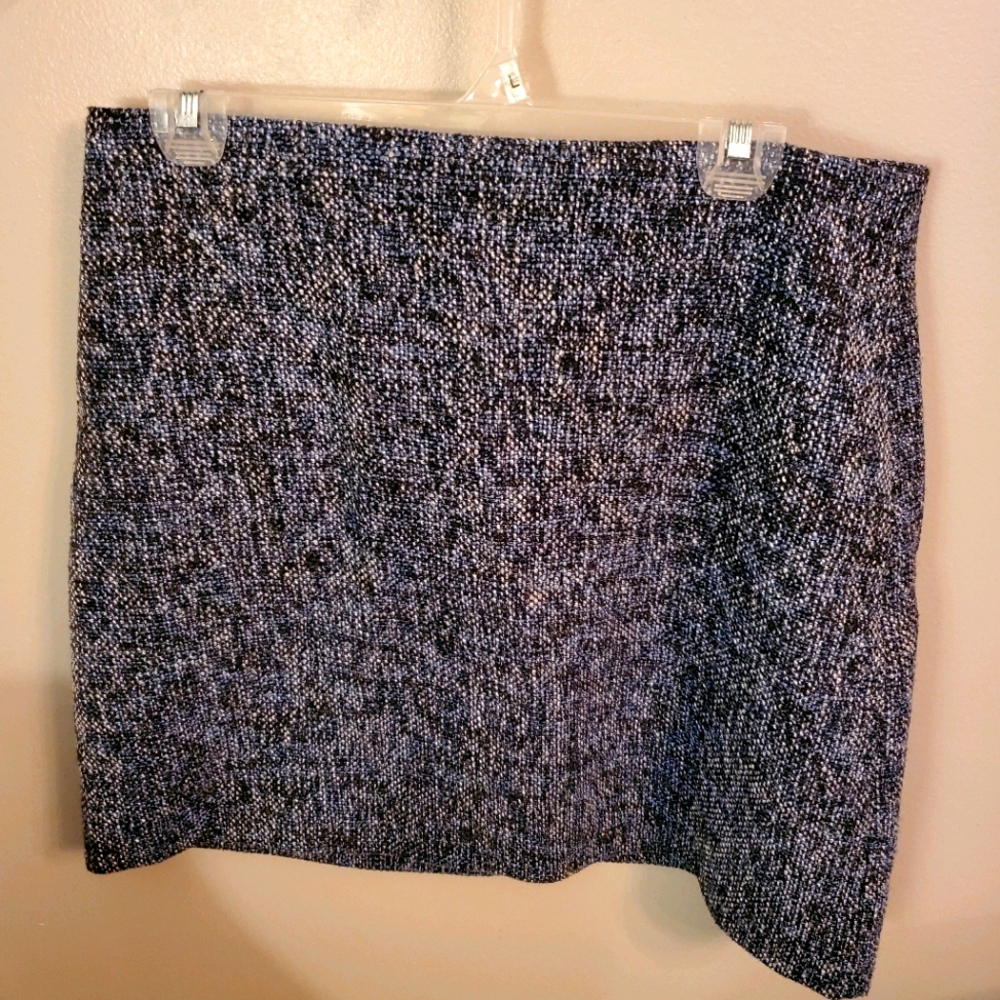 Loft Skirt Size 12, blue and black tweed - Picture 1 of 8